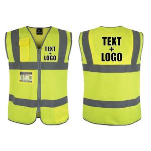 เสื้อกั๊กนิรภัย Hi-Vis มีกระเป๋าสะท้อนแสงโลโก้ที่กำหนดเอง - Product Image 6