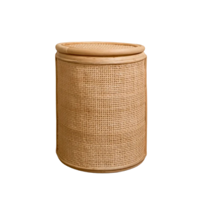 Panier de rangement rond en rotin naturel tissé à la main pour l'organisation avec couvercle Paniers décoratifs de rangement en provenance du Vietnam - Product Image 1