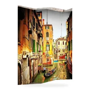 Gondoles sur le canal de Venise, écran pliant en toile double face - Product Image 4