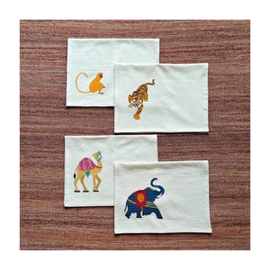 Serviettes de cuisine brodées en coton biologique tissé sergé de golf 50x70cm 220 GSM doux absorbant durable pour hôtel et restaurant - Product Image 3