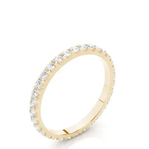 Custom Vvs Diamanten Ring Tennis Eeuwigheid Sieraden Band Moissanite S925 10K 14K Soild Gouden Trouwring Ringen