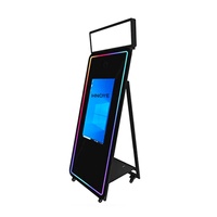 70-дюймовая фотобудка Magic Mirror с сенсорным экраном, камерой и принтером для мероприятий и свадеб