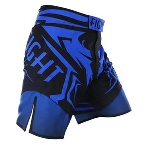 กางเกงขาสั้น MMA แบบทูโทนสีน้ำเงินและดำพิมพ์ซับลิเมชันทั่วทุกมุมกางเกงขาสั้นโพลีเอสเตอร์ระบายอากาศได้ดี - Product Image 3