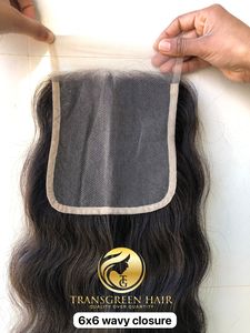 Cabello Malayo Mink 100% Natural Remy Virgen Sin Procesar, Extensiones de Cabello con Cierre 6x6 de 18'' Ondulado Natural, Cabello de un Solo Donante, Venta al por Mayor, Proveedor Indio - Product Image 5
