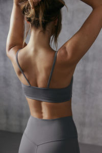 Custom Premium Quality <b>Ladies</b> <b>Sports</b> <b>Bra</b> Neck Removable Padded Ribbed Elastic Hem for Yoga Gym Workout Running - Product Image 6