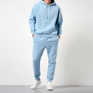 Vêtements de sport Vêtements de sport Survêtements avec logo personnalisé Vente en gros de vêtements pour hommes Sweat à capuche deux pièces et pantalon Ensemble de vêtements de sport pour homme - Product Image 1