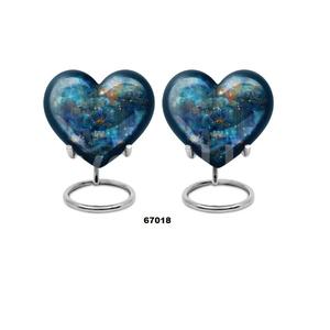 Urna Funeraria para Cenizas Humanas con Forma de Corazón y Libélula, Hermosa y en Oferta, con Soporte y Bolsa de Terciopelo Gratis - Product Image 6