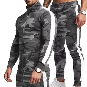 Conjunto de chándal transpirable de manga larga para hombre, ropa atlética de alta calidad, traje sólido de dos piezas por fabricante - Product Image 2