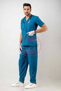 ชุดยูนิฟอร์มคอวีสำหรับผู้ชายชุดพยาบาลสครับยืดได้ - Product Image 6