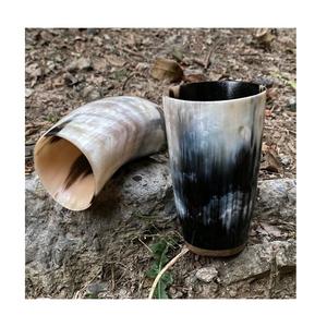 Corne à boire viking artisanale de qualité supérieure, aspect naturel, polie, style animal, fabriquée en Inde - Product Image 1