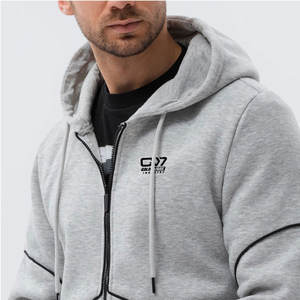Fabricant professionnel fait hommes sweats à capuche zippés 100% coton bas quantité minimale de commande personnalisé Logo sweats à capuche zippés - Product Image 3
