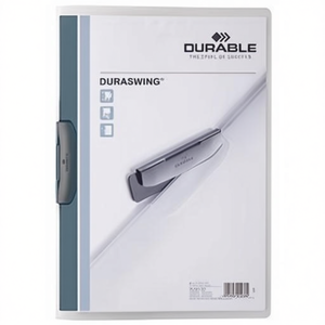 Durable DURASWING DIN A4 Polypropylene <b>Clipboard</b> Transparent/Graphite Back Cover and Clip Durable Product - Product Image 2