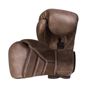 Gants de boxe en cuir noir personnalisés en gros conçus pour l'entraînement en salle de sport - Product Image 6