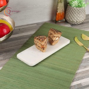 Recién llegado, bandeja para servir de mármol blanco Natural, diseño impresionante para servir comida, hogar, hoteles, platos de Venta caliente - Product Image 1