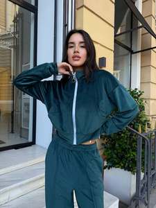 2025 invierno hombre Casual sólido 100% algodón transpirable ecológico de talla grande chándal - Product Image 2