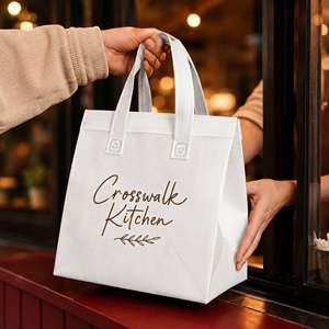 LANJO Insulated <b>Food</b> Bag Custom Nonwoven <b>Food</b> Delivery Bag Keep Warm Cold Delivery Insulation <b>Reusable</b> <b>Pouches</b> - Product Image 5