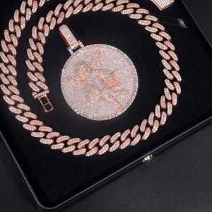 Pendentif Cercle Ange Bébé Hip Hop 2,5 pouces pour Hommes en Argent Sterling 925 avec Diamant Moissanite, Bijoux Personnalisés - Product Image 6