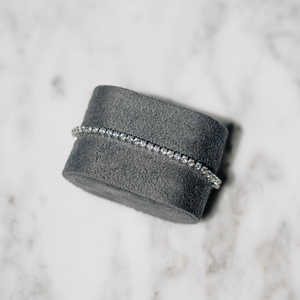 3Mm 925 Sterling Silver White Gold Plated Moissanite Tennis Bracelet <b>for</b> <b>Men</b> Hip Hop Style Customizable Gift Jewelry - Product Image 1