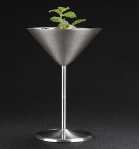 แก้วไวน์สแตนเลสแก้วมาร์ตินี่ถ้วยโลหะอุปกรณ์สำหรับดื่มบาร์โลหะ - Product Image 4