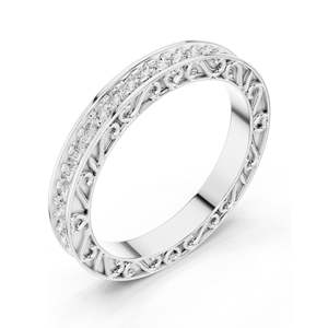 Anillo de Eternidad con Diamantes de Laboratorio de Corte Brillante Redondo de 0.50 CT para Mujer, Claridad VVS-VS EF, Oro de 18K, 14K, 10K y Plata 925 - Product Image 4