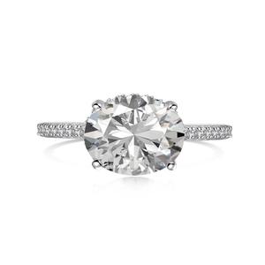 Bague en or plaqué 18 carats avec diamant, forme de goutte d'eau torsadée, fleur glacée 8A, argent sterling 925, design de mariage, bagues en diamant - Product Image 2