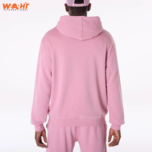 Sudadera con capucha de mezcla de algodón para hombre, sudadera suave de manga larga con bolsillo frontal, ropa básica informal de Color sólido liso - Product Image 6