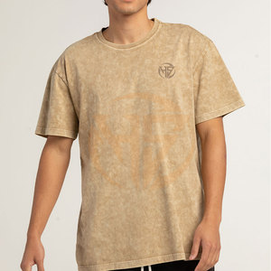 T-shirts pour hommes en coton 100% respirant, style streetwear, délavage acide, vente chaude, léger - Product Image 2