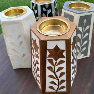 High Quality Indian Bone Inlay Mother Pearl Eco-friendly Aromatic <b>Incense</b> Burner <b>Sandalwood</b> Scent Agarwood Arabic Mubkhar - Product Image 3