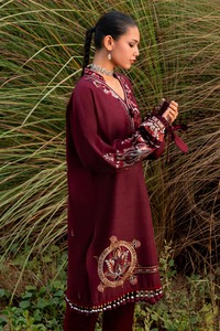 Robes de soirée longues d'hiver pour femmes, style jacquard, musulmanes, à une épaule, coupe trapèze, ornées de perles, pour fiançailles, respirantes et naturelles - Product Image 4