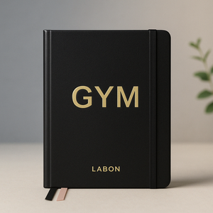 LABON定制A5每日金箔健身房规划师多色精装健身日记运动跟踪器笔记本双丝带 - Product Image 4