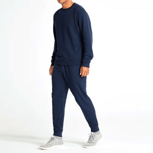 Survêtements d'hiver 100% coton personnalisés pour hommes, pantalons de survêtement décontractés de meilleur style, survêtements avec logo brodé et patch respirant - Product Image 1