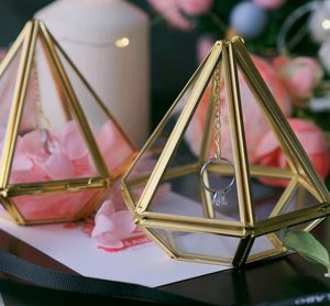 Art India <b>Terrarium</b> Made of Brass and Glass Classic Style Customized Size for Home and Office Decoration Gold Color - Product Image 4