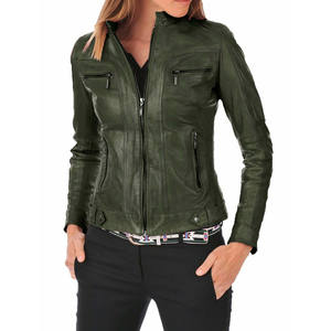 Veste respirante courte de qualité supérieure en peau d'agneau véritable Veste en cuir pour femme à prix raisonnable Vestes authentiques - Product Image 3