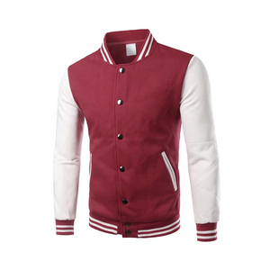 Nueva ropa de calle estilo de moda Chenille bordado Letterman invierno rompevientos Varsity chaqueta de cuero para hombres - Product Image 4