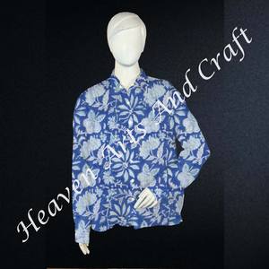 Chemise en coton à motifs floraux pour femmes, sur mesure, chemises à manches longues pour les mariages, revente dans les magasins de vêtements - Product Image 3