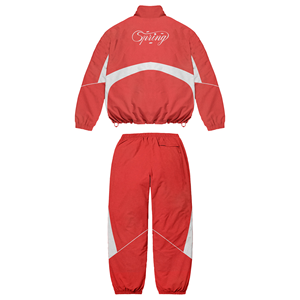 Chándal Deportivo Personalizado de Invierno para Hombre, Talla Grande, Estampado, Rojo y Negro, Dos Piezas, para Entrenamiento, Gimnasio, Ropa Deportiva, 100% Nailon, Ligero - Product Image 5