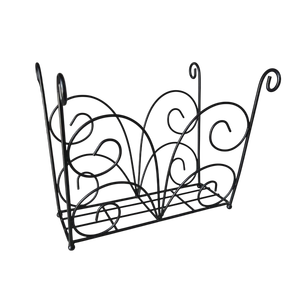 Porta Revistas Vintage de Metal Perforado, Estantes y Soportes de Almacenamiento Negros para Oficina en Casa, Porta Revistas - Product Image 2