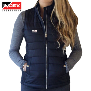 Veste matelassée en duvet léger à bas prix pour femmes veste matelassée en tissu à bulles OEM sans manches coupe-vent veste matelassée - Product Image 4