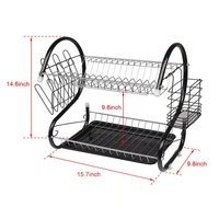 Dubbeldeksel ijzeren ecovriendelijke keuken afdruiprek minimalistisch design hoge kwaliteit snijplankhouder dekselorganizer voor thuis