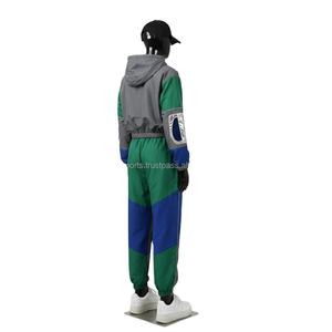 Conjunto de Chaqueta Cortavientos para Mujer, Impermeable, de Nailon, Verde, Azul, Gris, Paneles en Contraste, Logotipo Personalizado, Bordado, Estampado, Talla Grande - Product Image 5