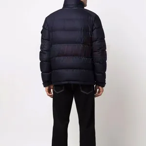 Men's Winter Hooded Puffer Jacket Thick Polyester Filling Windproof Zipper Closure Casual Style Solid <b>Colour</b> - Product Image 3
