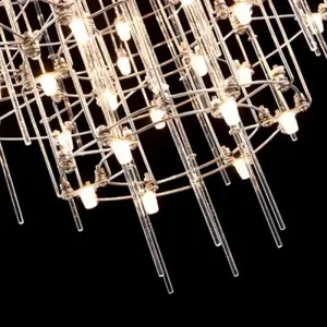 Lámpara Colgante Rectangular de Diseño Artístico LucioArtistic, Estilo Moderno, Simple, Industrial, Minimalista, Luz Blanca Cálida para el Hogar - Product Image 3