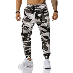Pantalones Jogger de Camuflaje Urbano para Hombre con Bolsillos Cargo Utilitarios, Cintura con Cordón y Puños Elásticos para Entrenamiento al Aire Libre - Product Image 5