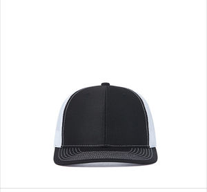 Gorra de Camionero de Alta Calidad, Gorra de Malla de Dos Tonos con Parche de Bordado de Logotipo Personalizado, Gorra de Camionero con Visera Ligeramente Curvada de Alta Calidad - Product Image 1
