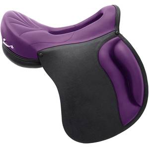 Selle de course d'arbre en fibre de verre en cuir multicolore léger conçu sur mesure Endurance confortable équitation anglaise nickelée - Product Image 4
