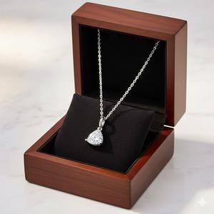 Collier pendentif en moissanite taille trillion solitaire de 3 carats, chaîne à maillons, tendance, fiançailles, unisexe, femme, argent sterling 925 - Product Image 5