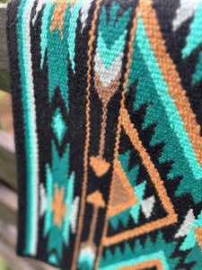 Western Show Horse Saddle Blanket Diseño de Nueva Zelanda Manta de sillín de lana hecha a mano Top Wool Saddle Pad Size - Product Image 3