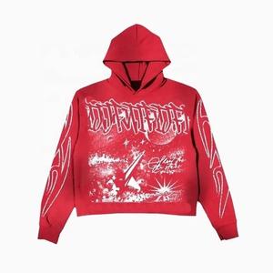 NUEVOS trajes de sudor lavados con ácido personalizados 100% algodón French Terry Chándal de gran tamaño Heavyweights Hombres Flare Pantalones de chándal y conjunto con capucha - Product Image 4