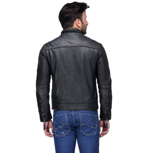 Veste universitaire en cuir de vache souple et confortable de qualité supérieure, à col montant, à capuche, avec broderie sur le devant, design personnalisé, vintage pour homme - Product Image 6