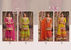 Premium Quality Chinon Fabric Sharara Suit <b>For</b> <b>Women</b> Stylish Look Clothing Supplier Bulk Quantity Available <b>For</b> Sale - Product Image 6